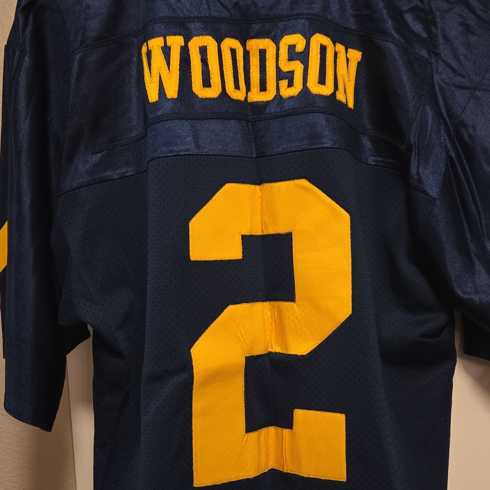 Nike Michigan Wolverines Throwback Charles Woodson #2 Football Navy Jersey